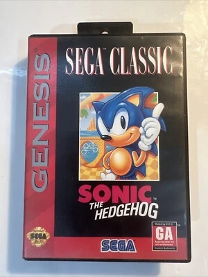 Sonic the Hedgehog-Sega Classic (Sega Genesis, 1991) Complete CIB Tested - Image 1 of 4