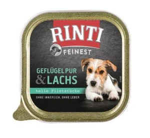 Rinti Feinest Geflügel Pur Lachs 11x 150 g Nassfutter Feuchtnahrung Hundefutter - Bild 1 von 1