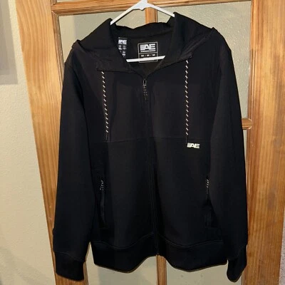 Chaqueta Para Hombres American Eagle Outfitters Good Vibes Con Capucha Negra Cremallera Mediana Foto 1 de 4