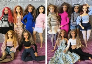 Curvy Barbie Doll Clothes #24 Pc Wardrobe For Made-to-move & Hybrids NO DOLLs - Picture 1 of 21