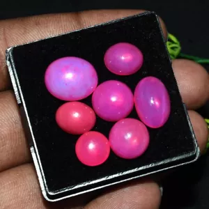 7 Stck. Natürlicher Äthiopischer Opal Auffällig 9 mm-14 mm Cabochon Riesige Lose Edelsteine Menge - Bild 1 von 6