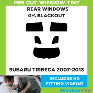 For Subaru Tribeca 2007-2013 Pre Cut Window Tint Rear 0% Blackout Film - Picture 1 of 10
