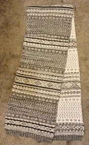 New Mountain Warehouse Men's Fairisle Scarf Black/White/Grey 78 x 12 Inches - Picture 1 of 5
