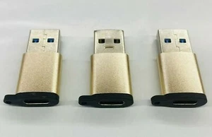 3 PACK USB C 3.1 Type C Female to USB 3.0 Type A Male Port Converter Adapter - Picture 1 of 2