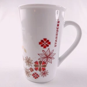 Starbucks Coffee 2013 Holiday Village Mug Red & White  12 oz Holiday Christmas - Picture 1 of 6