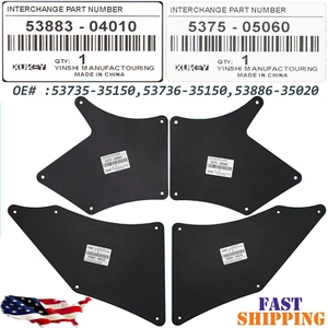 4 protectores contra salpicaduras guardabarros forro delantal guardabarros guardabarros para Toyota Tacoma 2005-2023 - Imagen 1 de 9
