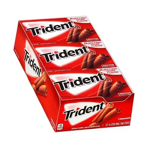 Dreizack Zimt zuckerfreier Kaugummi - mit Xylit - 12 Packungen (168 Stück insgesamt) - Bild 1 von 8