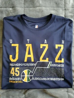 DONOVAN MITCHELL NEW #45 Utah Jazz; UNK Blue Short Sleeve Jersey Shirt SZ XL - Image 1 of 4