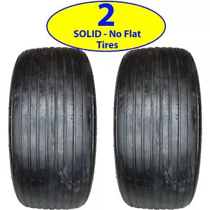 15x6.00-6 Rib flat free solid TIRE some Kubota Zero turn riding mowers 15/6.00-6 - Picture 1 of 12