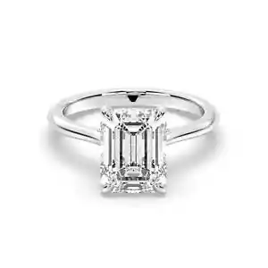 Fede Nuziale 1,70Ct Taglio Smeraldo Certificato IGI Diamante Coltivato in Laboratorio Platino 950 - Foto 1 di 6