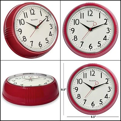 Reloj de pared vintage look retro 1950 - rojo Foto 1 de 4