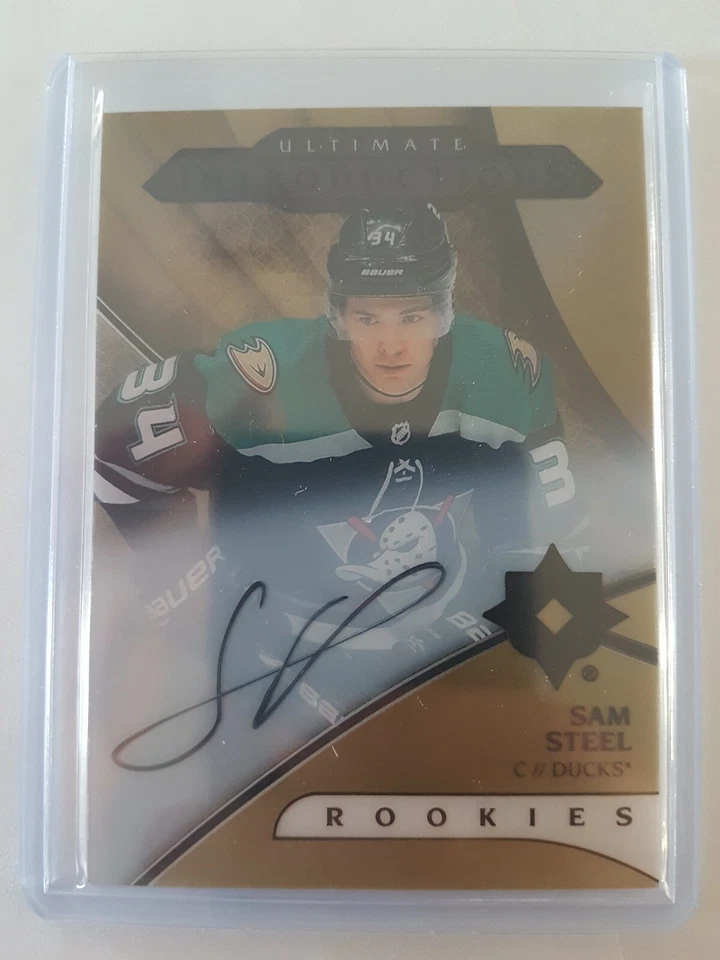 2018-19 Ultimate Collections Introductions #UI-24 Sam Steel Anaheim Ducks Auto - Image 1 of 2
