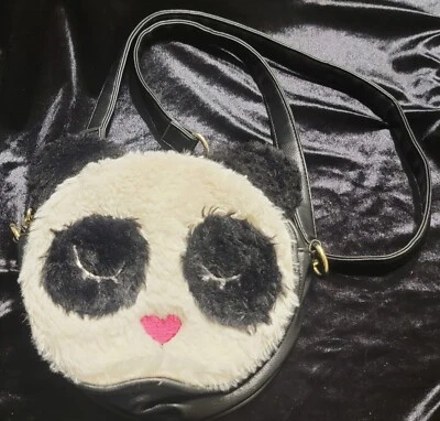 Women’s Luv Betsey By Betsey Johnson Furry Panda Shoulder Bag •Size Small  - Image 1 of 4