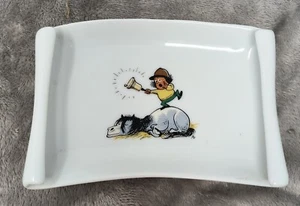 Vintage Thelwell Pony Cartoon Schnörkel Wand Schmuck Schale handbemalt Porzellan - Bild 1 von 7