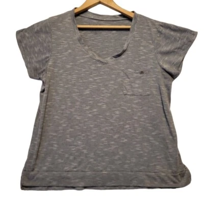 Camisa Nicole Miller Pijama Lounge Top Talla L Gris Blanco Rayas Foto 1 de 4