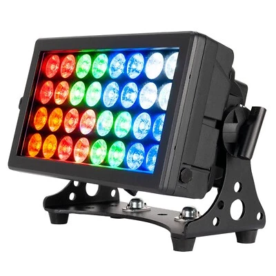 Panel ADJ 32 HEX Clasificado IP Exterior Lavado Pixel Zona Control RGBWA+UV Negro idjnow Foto 1 de 4