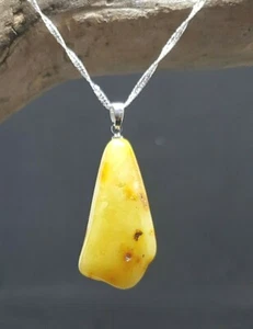 Genuine Natural Baltic Amber Butterscotch Pendant No Enhancement - Picture 1 of 4