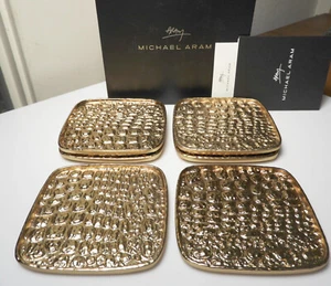 Michael ARAM - Juego de Posavasos SAFARI Dorado, Juego de 6, NUEVO en CAJA - Imagen 1 de 2