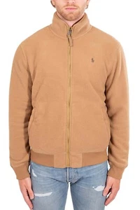Polo Ralph Lauren Brushed Fleece Jacket Brown Tan $248 Size XL - Picture 1 of 5