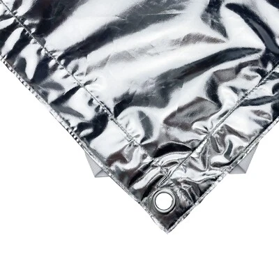 6'x6' 1.8x1.8m Solid Silver Reflector Butterfly/Overhead Fabric - Image 1 of 4