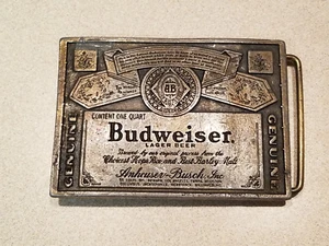 Hebilla de cinturón para hombre Budweiser metal fundido con marca EE. UU. - Imagen 1 de 7