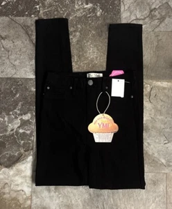 NWT YMI Pants high-rise Black Skinny 13 Jrs. 26x29 stretch New D 1852 - Picture 1 of 8