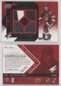2008-09 Upper Deck Black Diamond Quad Jerseys Ruby /100 Ed Jovanovski #BDJ-EJ