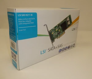 LSI 9211-8i 6Gbps 8-Port SATA SAS - Picture 1 of 2