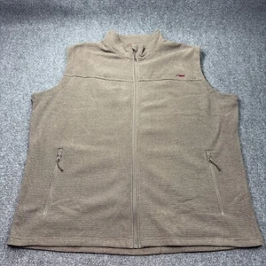 New Mountain Khaki Vest Mens 3XLB Brown Classic Fit Pop Top Textured Fleece - Picture 1 of 15