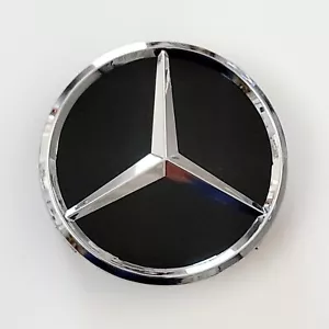 Tapacubos de repuesto de tapacubos para Mercedes Benz negro emblema logotipo rueda no OEM - Imagen 1 de 8