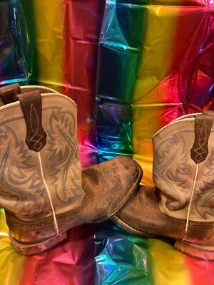 Botas ocidentais femininas Ariat Round Up Stockman 4LR estilo 7B 10025040 - Imagem 1 de 3