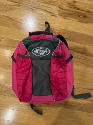 Mochila de béisbol Louisville Slugger rosa ligeramente usada bolsa de bate juvenil Foto 1 de 3