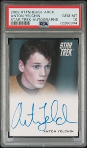 2009 Rittenhouse Archives Star Trek ANTON YELCHIN autograph PSA 10 GEM MINT !!! - Picture 1 of 3