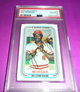 JOE MORGAN 1976 KELLOGGS 3-D SUPER STARS #14 CINCINNATI REDS PSA 10 GEM MINT