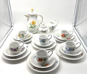Meissen Kaffeegedeck für 6 Personen mit Schwanenhenkel  1/2.Wahl - Bild 1 von 24