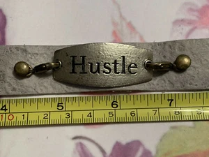 Lenny & Eva Leather Bracelet with Sentiment - Hustle - Picture 1 of 4