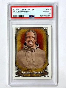 2024 Topps Allen & Ginter JAYDEN DANIELS #293 Washington COMMANDERS PSA-8 - Picture 1 of 2