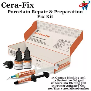 Cera-Fix Zahnporzellan Gel Keramik Metall Komplettset Reparatur Ätzung Schutz - Bild 1 von 9
