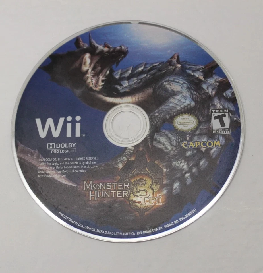 Monster Hunter 3 Tri (Wii, 2010) Disc Only - Image 1 of 1