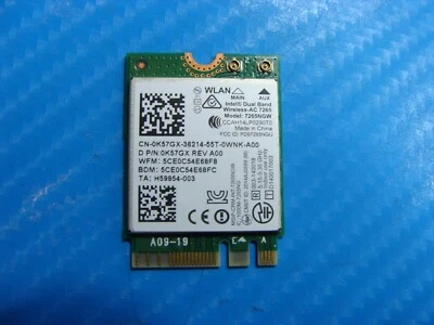 Dell Latitude 14" E5450 Genuine WIFI Wireless Card K57GX 7265NGW  - Image 1 of 2