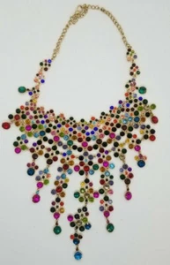 Multi Color Dangle Style Necklace  - Picture 1 of 2