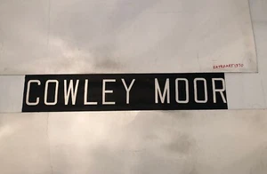 Devon Tiverton 212 Area Vintage Linen Bus Blind 1960’s 31"- Cowley Moor - Picture 1 of 6