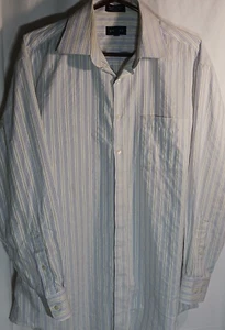 Axcess Mens Button Down Dress Shirt 16.5 Striped - Picture 1 of 4