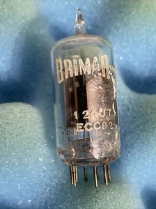 1 BRIMAR 12AU7 ECC82 Tube / Test 101% And 107% Gm Digital Hickok Tested Side Get - Picture 1 of 8
