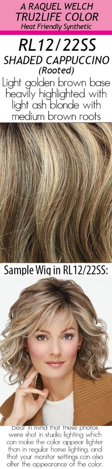 Raquel Welch Advanced French Short Hairpiece 12/22SS Shaded Cappuccino Hairuwear
