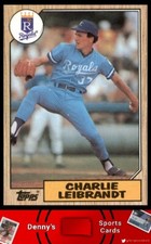 1987 Topps #223 Charlie Leibrandt Kansas City Royals Baseball Card