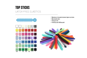 O & S Top Sticks Dental Orthodontic Ligature Elastic Ties 1008/Bag - All Colors - Picture 1 of 98