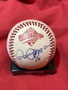 ROBERTO ALOMAR AUTOGRAFIADO FIRMADO 1992 SERIE MUNDIAL BÉISBOL BLUE JAYS LOGOTIPO DE AUTENTICIDAD - Imagen 1 de 2