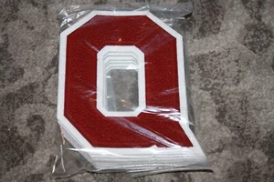 Vintage School Letterman Varsity chenille Letter Q Sport sew patch DARK RED - Picture 1 of 1
