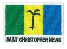 Ecusson patche patch drapeau ST CHRISTOPHE NEVIS 70 x 45 mm Pays Monde brodé 
